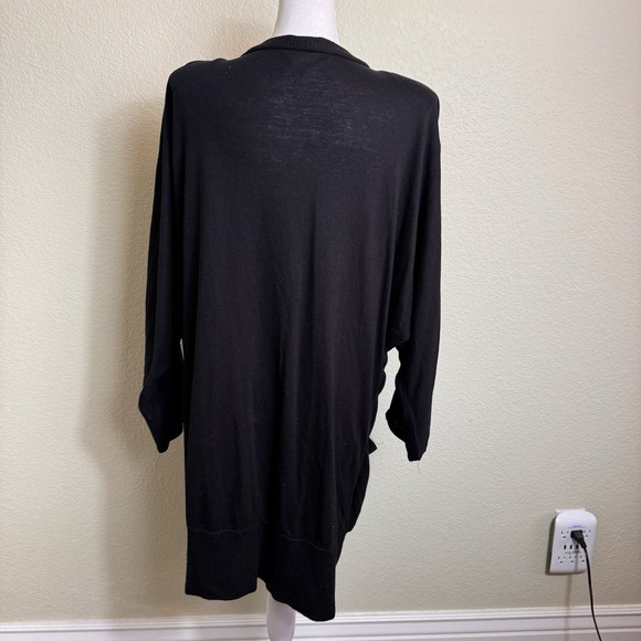 Surf & Turf Of California Women's Sweater Black Cardigan Button Up 3/4 Sleeves L - Picture 5 of 7